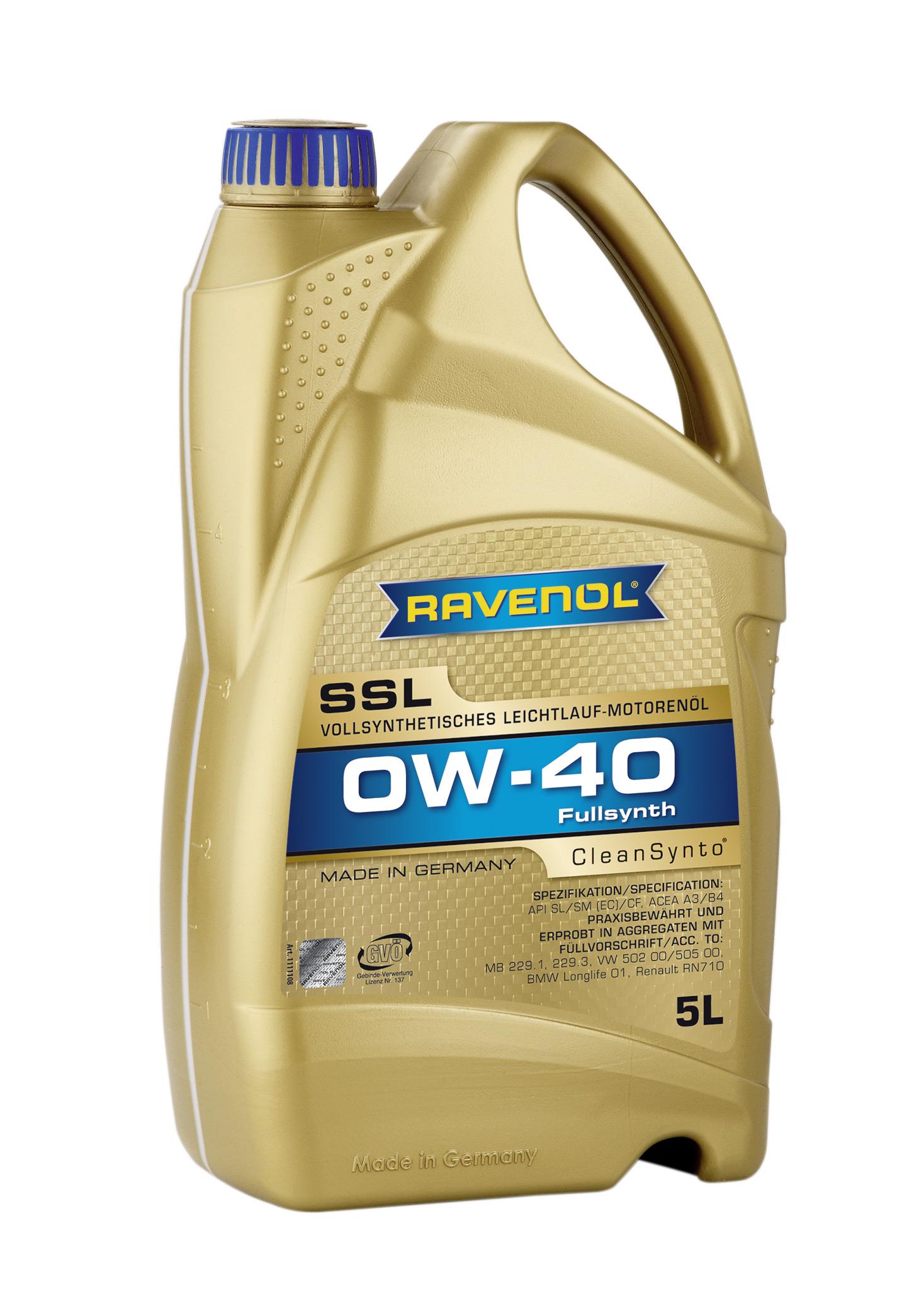 RAVENOL Super Synthetik Oel SSL 0W-40